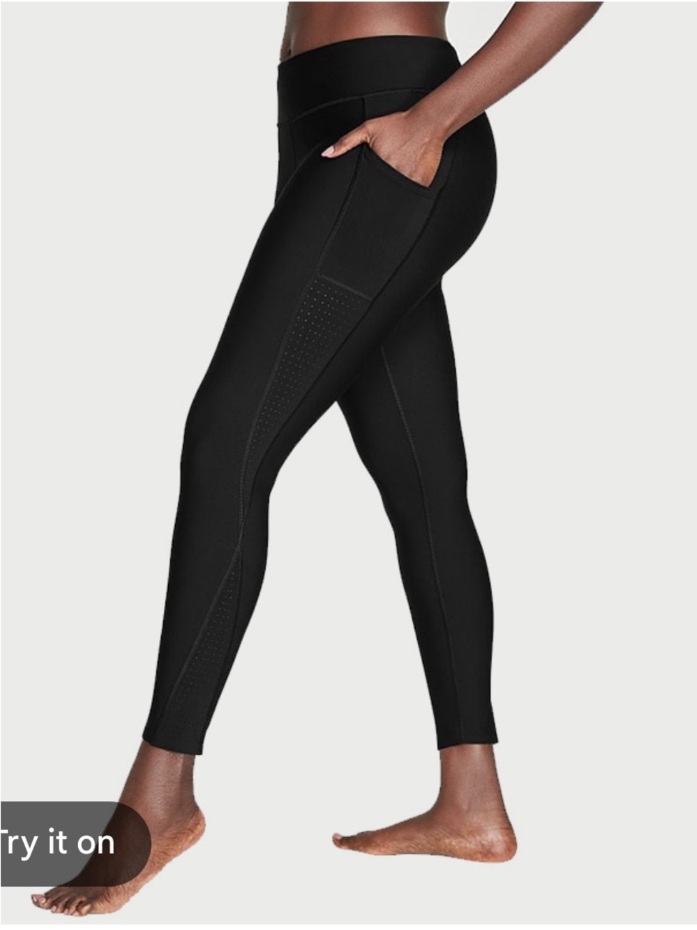 Victoria's Secret cotton sport leggings with side pockets and a high-rise waist